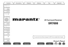 Marantz SR7008 Ricevitore Manuale Istruzioni Proprietario
