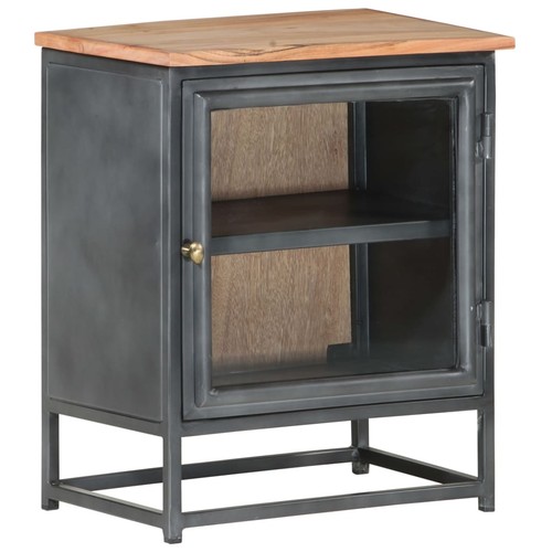 Comodino grigio 40x30x50 in - comodino,