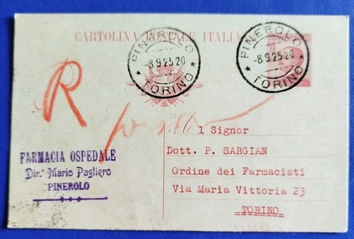 1925 intero postale 40 - postale, c.40