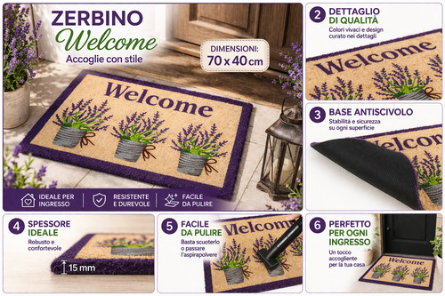 Zerbino welcome 70x40 in - 70x40,