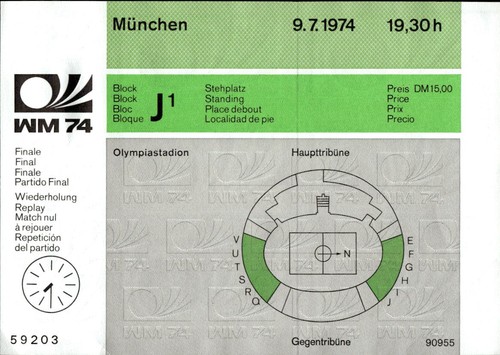 Biglietto mondiali 1974 final - mondiali,