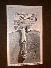 Pubblicità d'Epoca per Collezionisti del 1908 Calzature Piatti di Milano