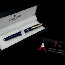 Penna Rolo blu oro firmata Pierre Cardin con Box Portapenne avvocato professori.