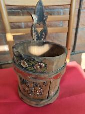 Antico MASTELLO Dipinto A Mano Copri Vaso Portafiori