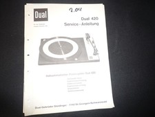 Manuale di servizio schema elettrico originale Dual 420