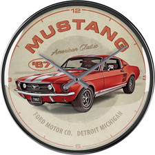 Orologio Da Parete, Ford Mustang – GT 1967 Red – Idea Regalo per Amanti Di Auto,