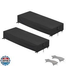 Hiticover Copri Chaise Lounge, Confezione da 2 Impermeabile Salotto Esterno C
