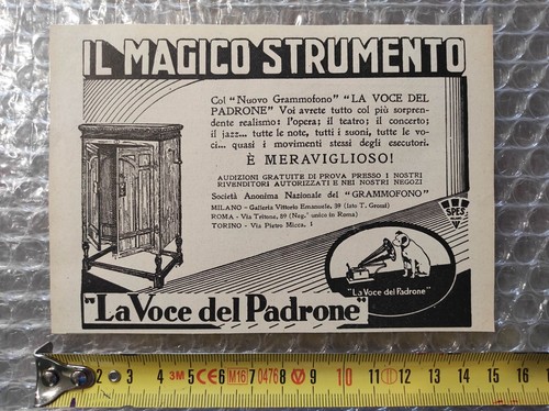Antica pubblicità del 1929