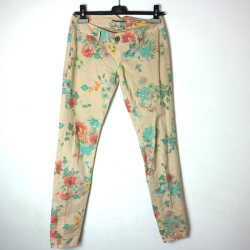 Pantaloni jeans please fiori - pantaloni,