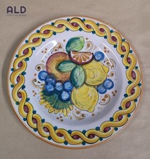 Piatto in ceramica di Caltagirone soprammobile decorativo da cucina ø 22cm