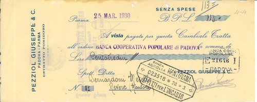 Cambiale tratta int pezziol - cambiale,