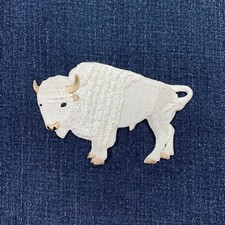 Toppa Applique Bufalo Bianco -