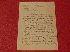 Lettera Autografo Eugene Labelle (Abate) 1927 4pp. Action Francese Mamers