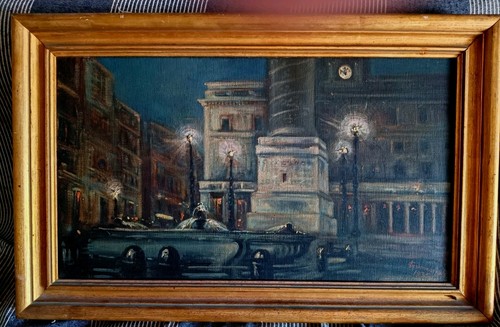 Antico vecchio olio tela - vecchio,