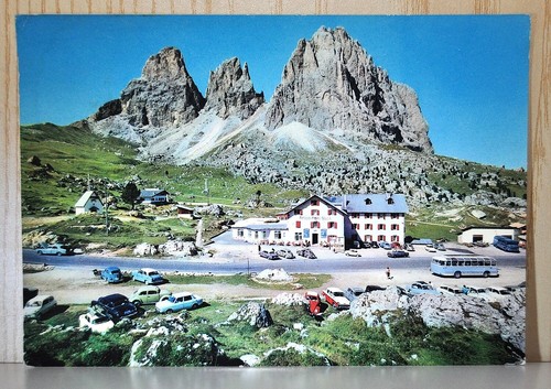 Cartolina dolomiti passo sella - dolomiti,