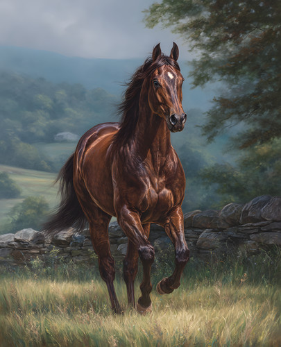 Cavallo della baia galoppo - della, al