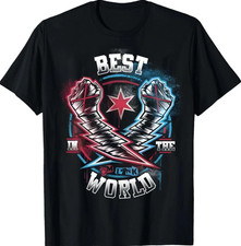 T-shirt nera CM punk pugni di