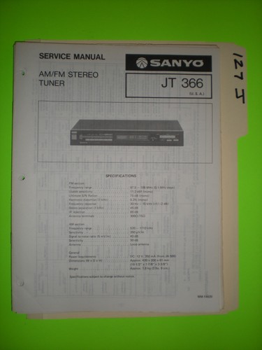 Sanyo 366 manuale - sanyo, di