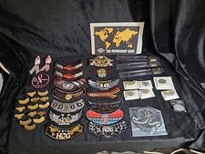 Lotto 62 Patch Adesivi Gruppo Proprietari Harley Davidson Spille Blu Ride