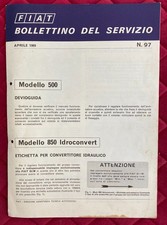 Fiat BOLLETTINO DEL SERVIZIO modello 500, n. 97 1969