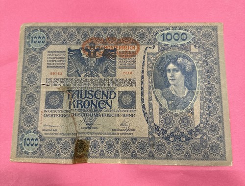 Banconota austro ungheria - banconota, 1000