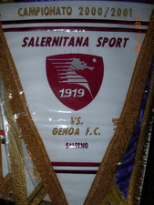 GAGLIARDETTO SALERNITANA vs GENOA PENNANT MATCH WORN