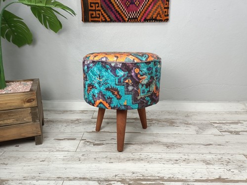 Pouf sgabello ottomano rotondo - pouf,