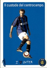 Cartolina calciatore Inter Cristiano Zanetti con autografo stampato