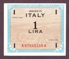 ITALIA Banconota 1 LIRE 1943