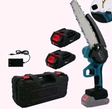 MINI MOTOSEGA A BATTERIA  4 POLLICI LUBRIFICATA OLIO ELETTROSEGA TAGLIARAMI