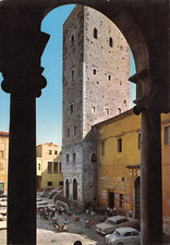 AL17-16E CARTOLINA TERRACINA TORRE FRUMENTARIA BAR DEL DUOMO BILIARDI  VG LATINA