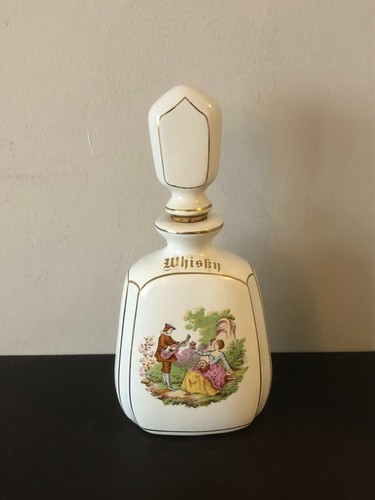 Vintage white ceramic - , whisky