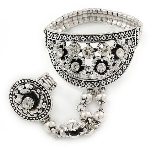 Bracciale flessibile floreale