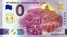 Banconota zero euro - 0 euro - Mittenwald - luogo di liuteria dal 1684 2025-1 Anniversa