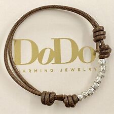 Dodo Pomellato Bracciale Unisex Marrone Granelli Argento 100% Originali