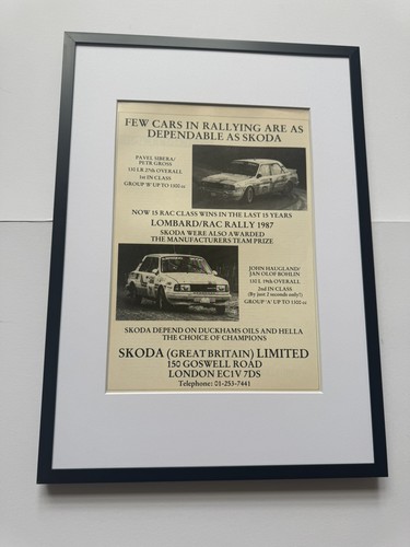 Framed original 1986 skoda - original, 130