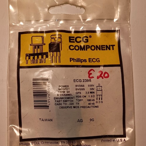 Ecg2398 transistor s e20 - g,