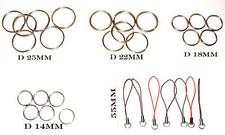 CATENINA MOSCHETTONE ANELLO PORTACHIAVI LACCIO LACCETTO/CIONDOLO laccetti catena