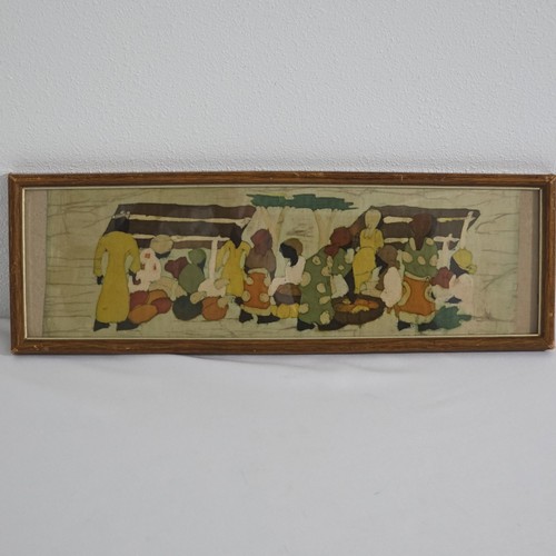 Quadro tessuto batik africano