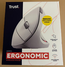 Trust VERTO Mouse Ergonomico Wireless, 6 Pulsanti, 25132, Bianco. SPEDIZIONE VELOCE/GRATUITA
