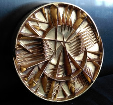 Rare médaille en bronze signée ARNALDO POMODORO " DISCO DEL SOLE " 1985