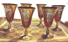 6 Calici Antichi di Murano con