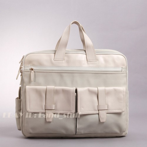 Piquadro ivory mesh leather - ivory,