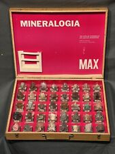 Collezione di 40 minerali MINERALOGIA MAX dei primi anni'70 - scatola didattica