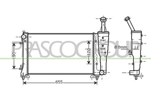 Prasco radiatore acqua motore - prasco,