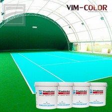 Kit x4 Wimbledon Paint Sport Classic Resina per Pavimenti da Tennis Colori Kg 20