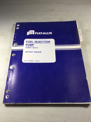 Manuale servizio pompa