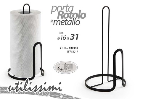 Porta rotolo tavola metallo - porta,