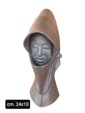 TESTA DONNA CERAMICA BRONZATA
