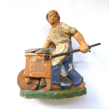 VECCHIA STATUINA  PASTA PRESEPE  PESCE PESCI  CHIALù CONFALONIERI  VINTAGE 7,5CM